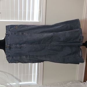 A-Line Jean Skirt Cargo Pocket